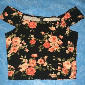 Forever 21 floral crop top